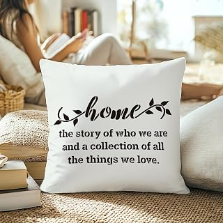 Farmhouse Pillowcase 18x18, The Story of We are and A Collection of We Love Motivational Modern Farmhouse Pillowcase Home Bedroom Living Room Decor