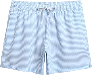 maamgic Mens Retro 4 Way Stretch Swim Trunks with Mesh Vintage 80s 90s Quick Dry