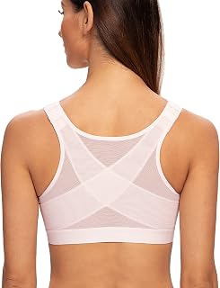 MELENECA Women's Bra Front Posture Closure without Underwire