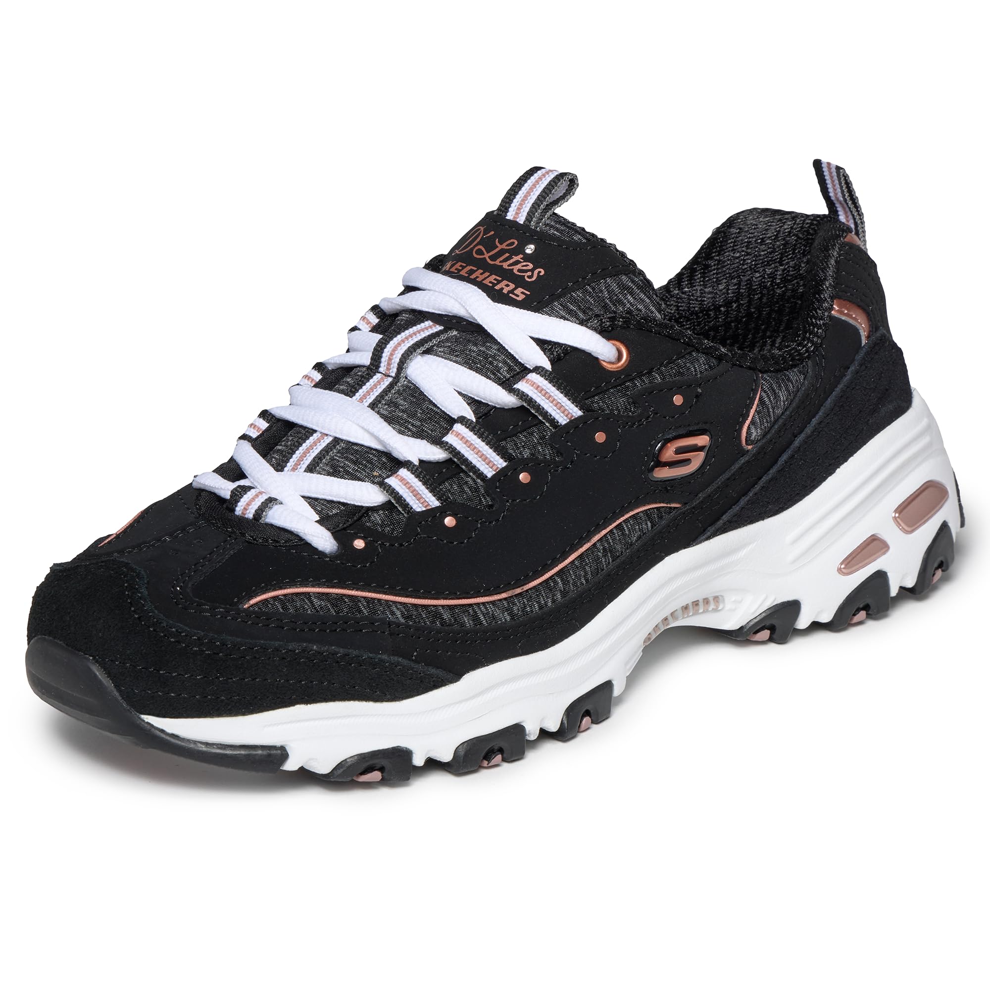 Skechers Womens D'Lites - Me Time Lace Up Fashion Sneakers Sneaker