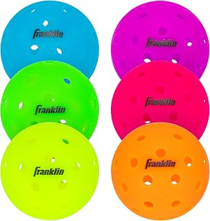 Franklin Sports X-40 Outdoor Performance Pickleballs - 12 Pack Bulk - USA Pickleball Approved - Optic - Official Ball of US Open Pickleball Championships