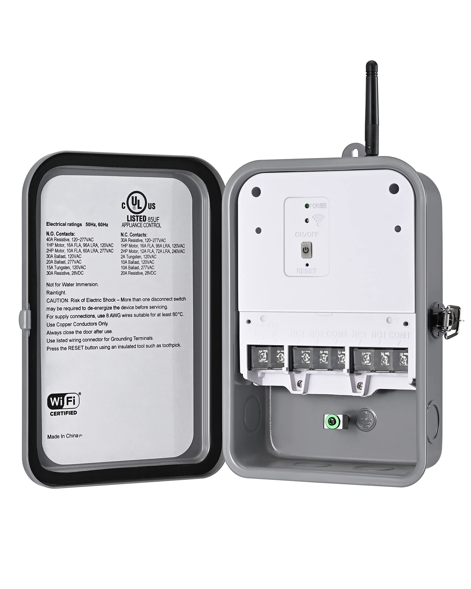 DEWENWILS Pool Pump Timer, Outdoor Smart Wi-Fi Timer Box - 40A 120-277V 2HP | He