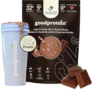 Good Protein 32g High Protein Shake, Plant-based - Chocolate Milk (470g) | 32g Protein, 5g BCAAs, 0g Sugar, Very High Protein, Vegan, Dairy Free, Gluten Free, Non-GMO.