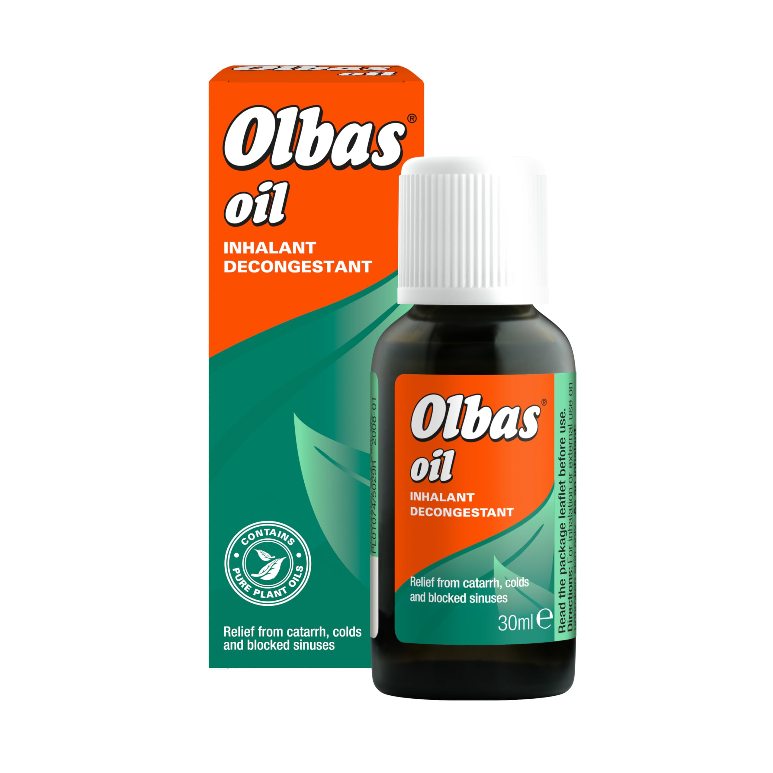 Olbas Oil 30ml - Inhalant Decongestant Oil - Relief from Catarrh, Colds & Blocke