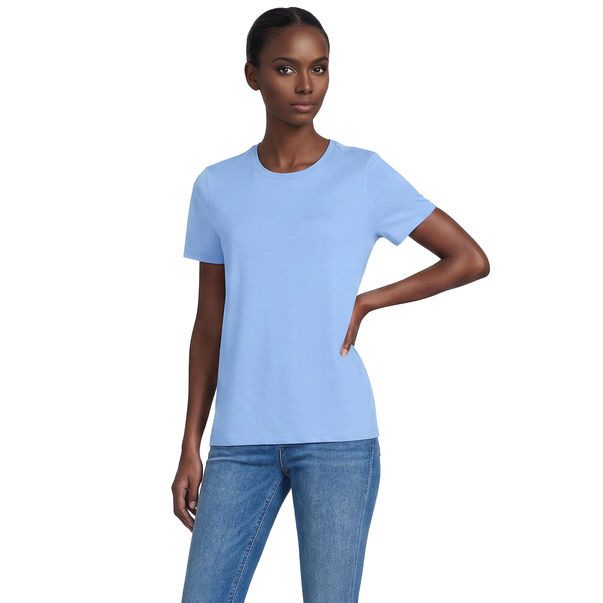 Lands' End Women's Supima Crew Neck T-Shirt