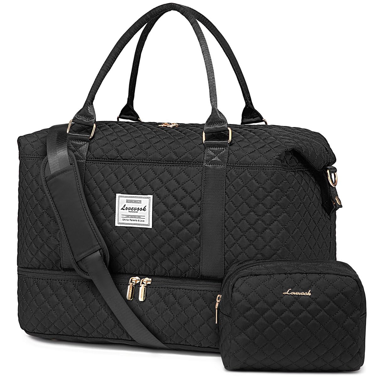 LOVEVOOK Travel Duffle Bag,Weekender Bags for Women with Shoe Compartment | Carr