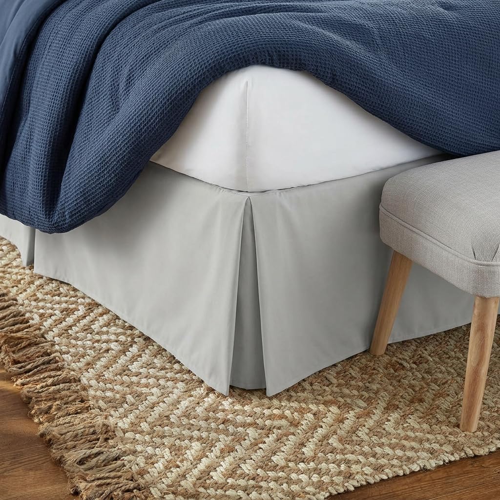 Linen Market Bed Skirt - Ultra Soft Microfiber - Easy Fit with 14 Inch Tailored 