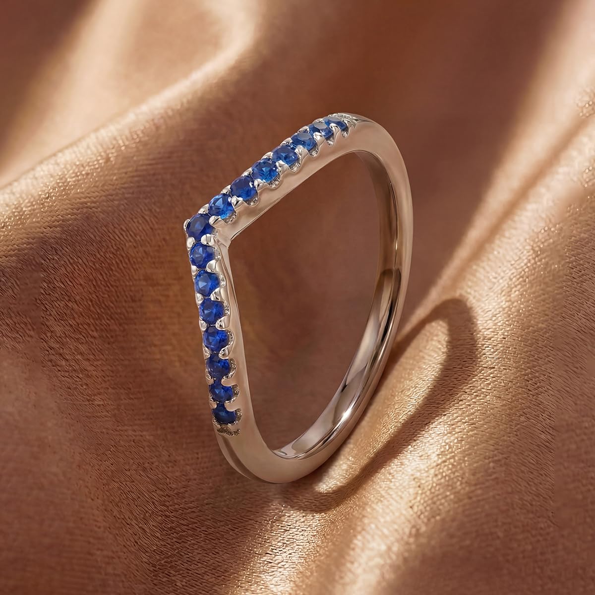 1PC Elegant Simple Stackable V Shape Ring Suitable for Women Daily Wear, Great G