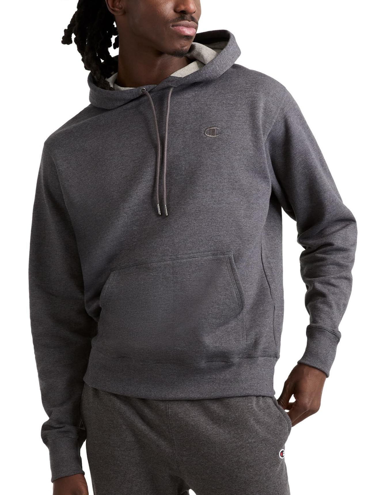 Champion Men's Fleece Hoodie Midweight C Logo (Reg. Or Big & Tall)