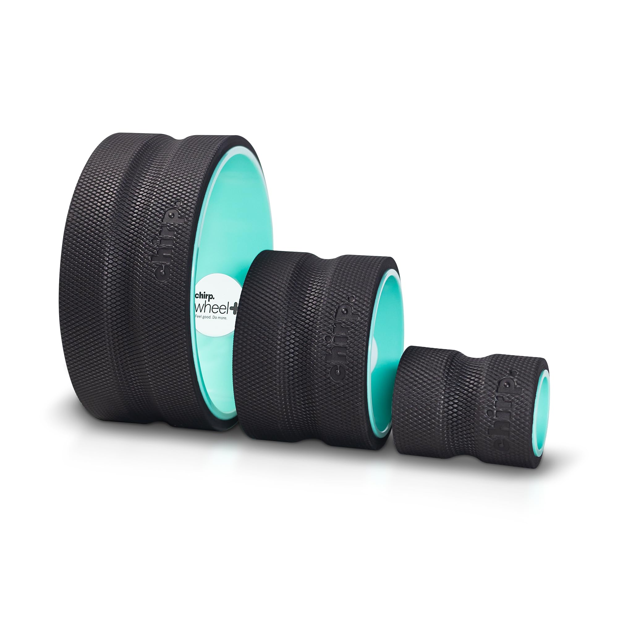 Chirp Wheel+ Foam Roller 3-Pack, Back & Neck Pain Relief, Mint | Back Roller Whe