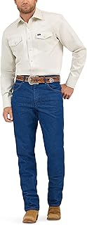 Wrangler Camicia da lavoro da uomo a maniche lunghe stile western con taglio cowboy