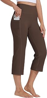 Willit Women High Waist Yoga Leggings Straight Leg Athletic Workout Leggings 21"