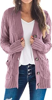 PreTTYGARDEN - Women's Long Sleeve Button Down Cardigan with Pockets