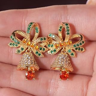 Women Dangling Bell Earrings Bright and Opulent