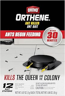 Ortho Orthene Ant Killer Ant Bait, 12 Bait Stations | Indoor Ant Killer, Kills the Queen and the Colony