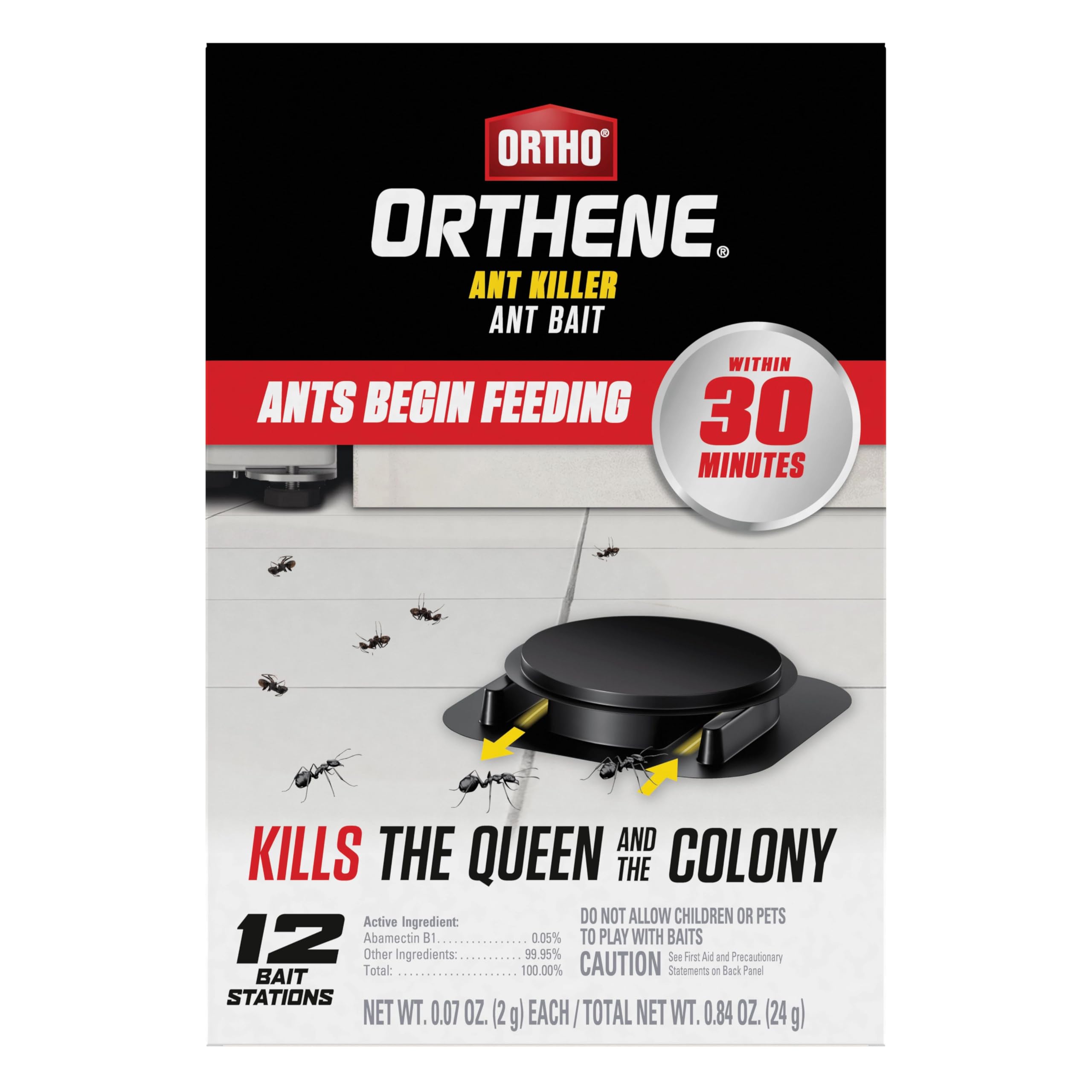 Ortho Orthene Ant Killer Ant Bait, 12 Bait Stations | Indoor Ant Killer, Kills t