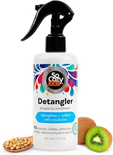 SO COZY Kids 2-in-1 Detangler &amp; Leave In Conditioner Spray, 8 Fl Oz | Helps Quickly Detangle &amp; Condition with Keratin, Soy Protein &amp; Kiwi Extract, All Hair Types, Paraben &amp; Sulfate-Free