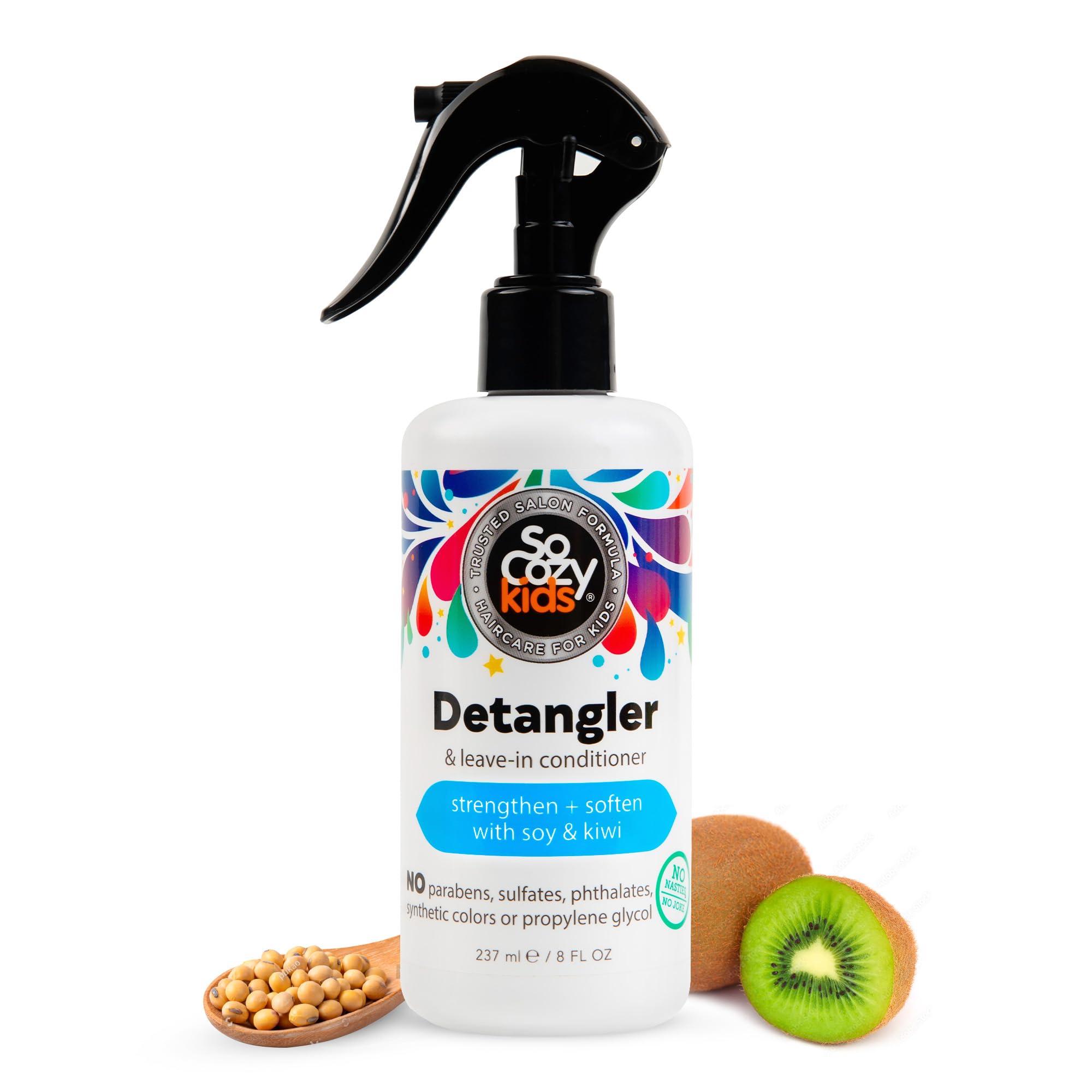 SO COZY Kids 2-in-1 Detangler &amp; Leave In Conditioner Spray, 8 Fl Oz | Helps 