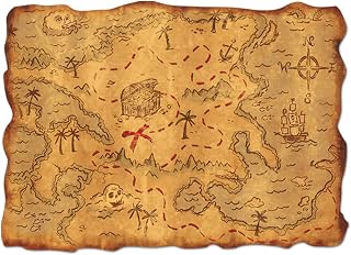 Plastic Treasure Map Party Accessory (1 count) (1/Pkg)