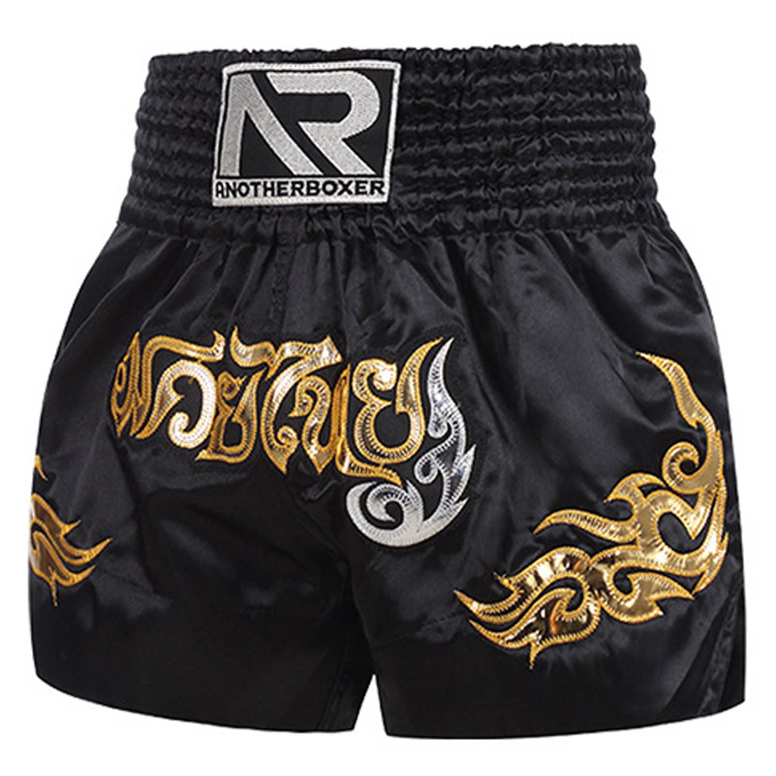 Muay Thai Shorts Boxing Fight Kickboxing Grappling Training Workout Gym Shorts f