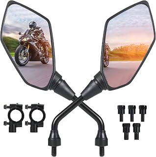 Motorcycle Mirrors, OFIG ATV Mirrors with 7/8" Handlebar Mount Compatible with Motorcycle Scooter Moped ATV Snowmobile Polaris Sportsman Dirt Bike Cruiser Chopper