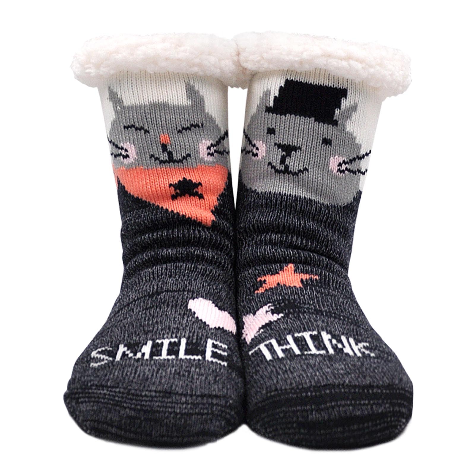 LOFIR Chaussettes Chaussons Femme Chaussettes Chaudes pour Hiver, Chaussons Anti