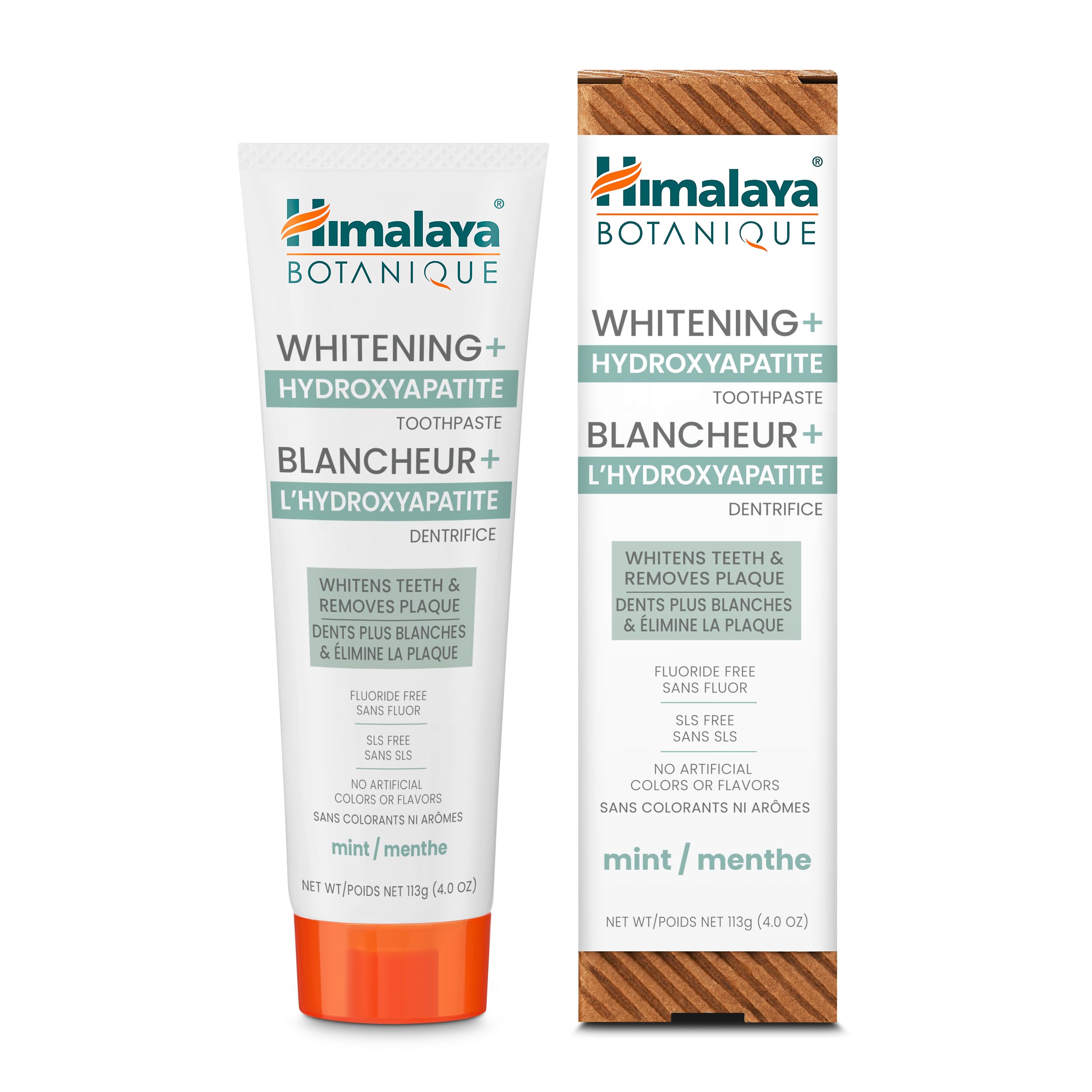 Himalaya Botanique Whitening+ Hydroxyapatite Toothpaste, Mint, 113 g (4 oz) | Fl