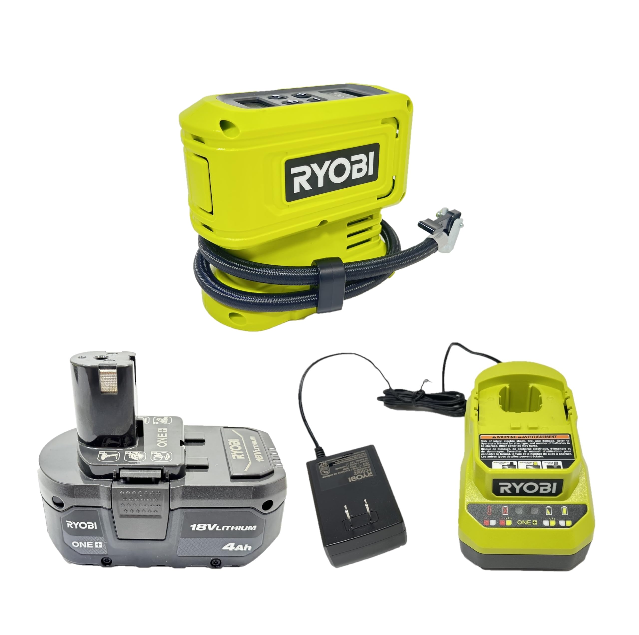 RYOBI PCL001B 18V Cordless High Pressure Inflator Kit (Renewed) | PCL001Kit - (R