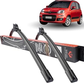 Pair of Wiper Blades Compatible with Fiat Panda (312) from 02/2012 Onwards 60 35 cm Windscreen Wiper Blades for Front Windscreen Aero Flat New