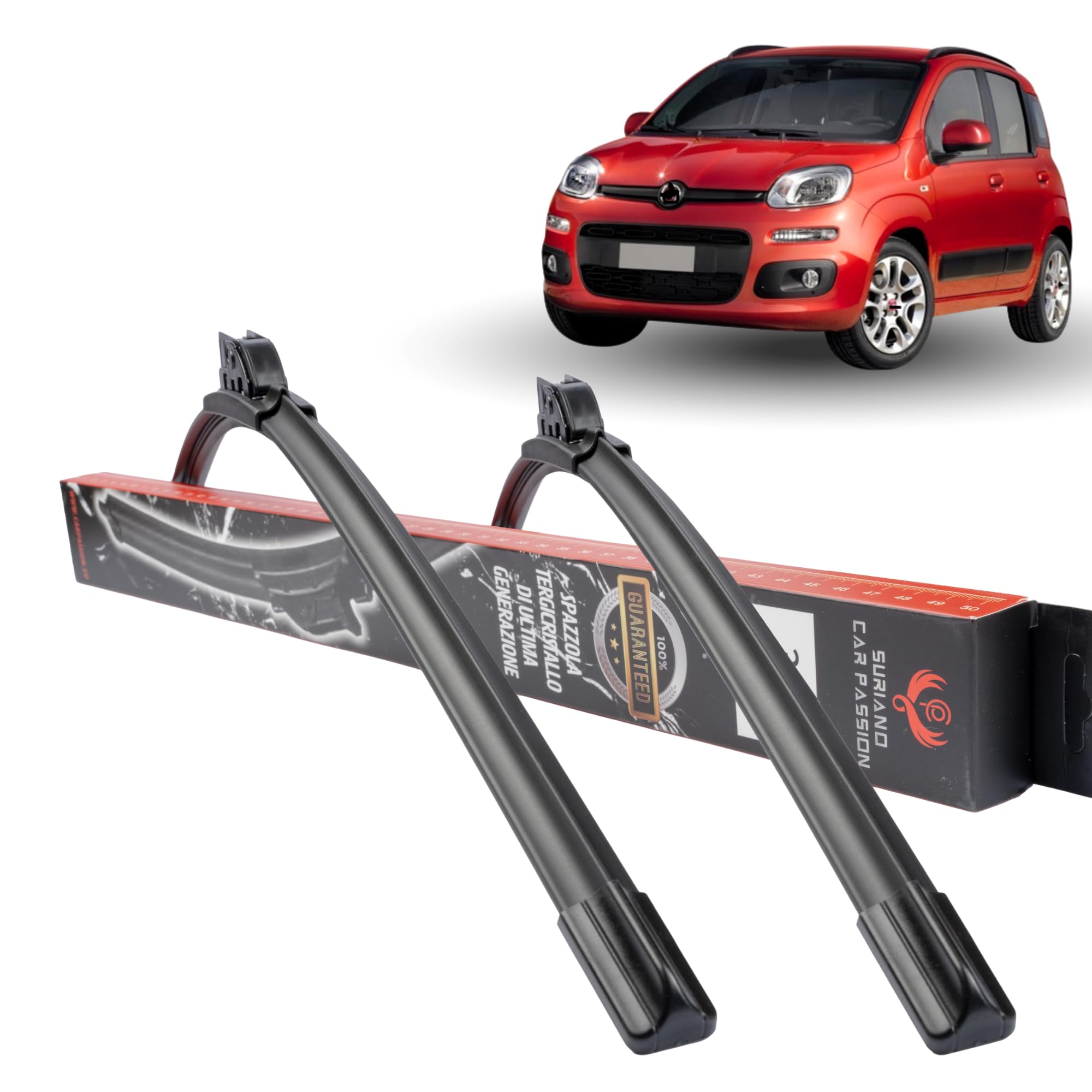 Pair of Wiper Blades Compatible with Fiat Panda (312) from 02/2012 Onwards 60 35
