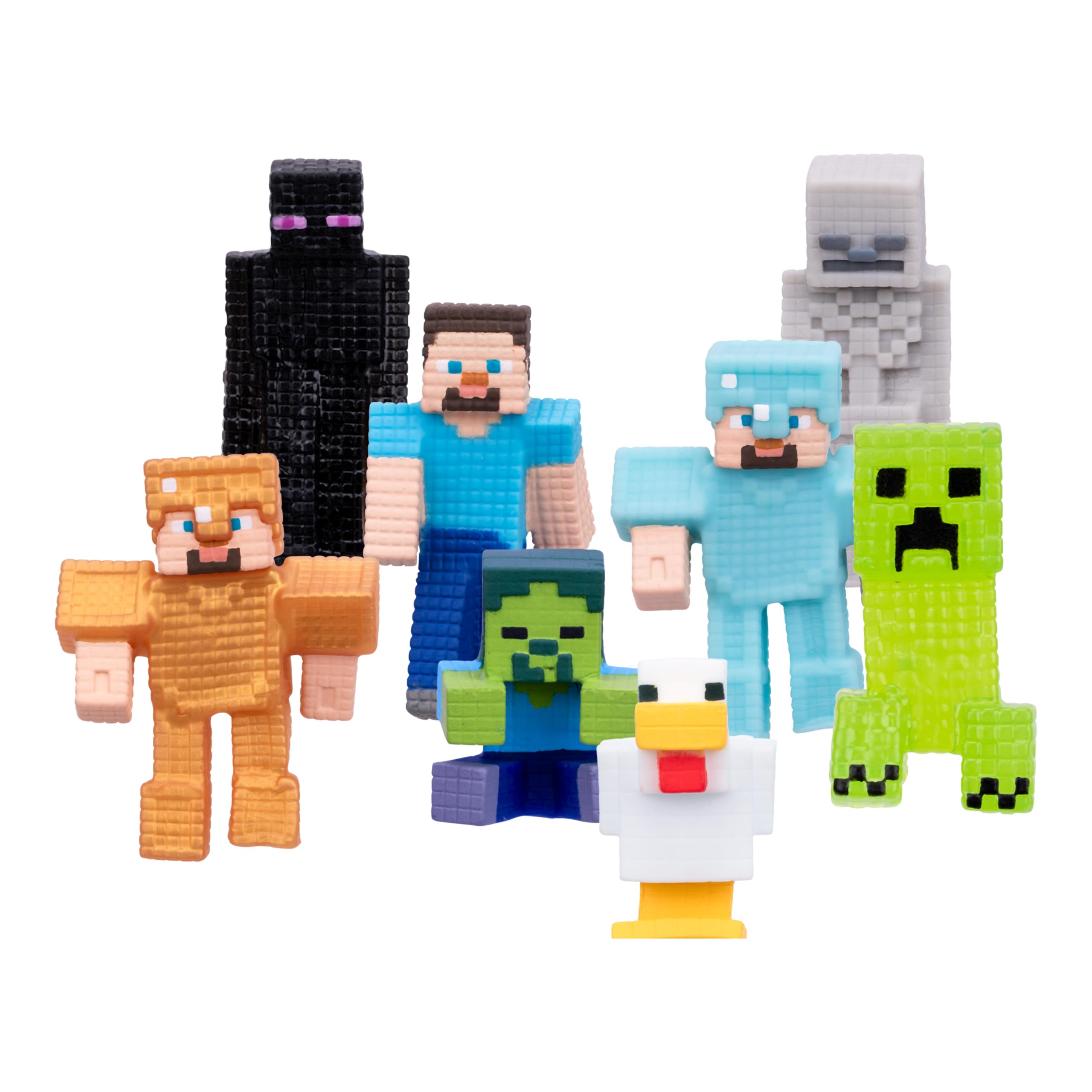 Goo Jitzu Minecraft Minis, 8-Pack Squishy Stretchy Mini Squishies | 2.5-inch squ