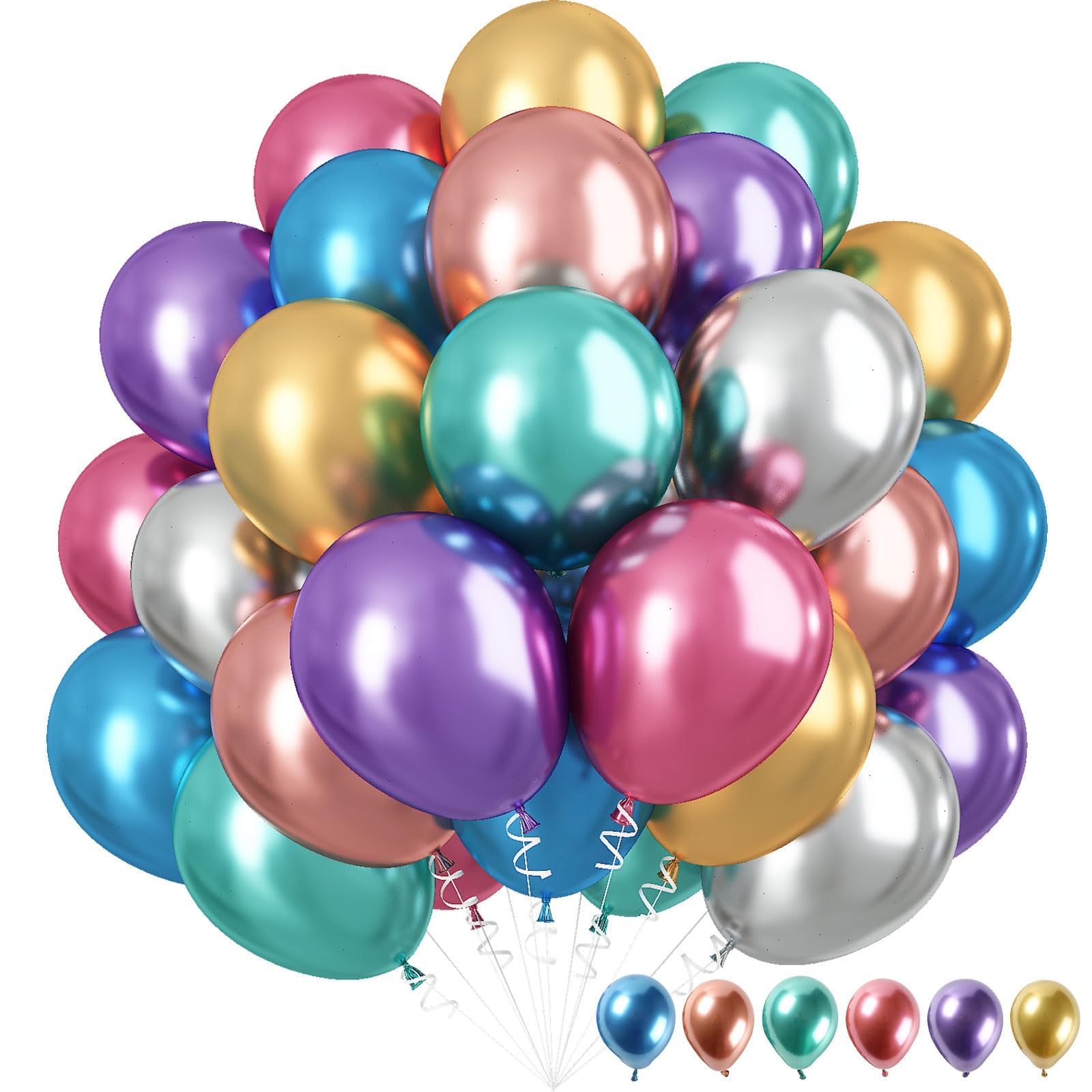 XEANCO Balloons 50 Pack, Beautiful Latex Balloons, Party Balloons, Wedding Ballo