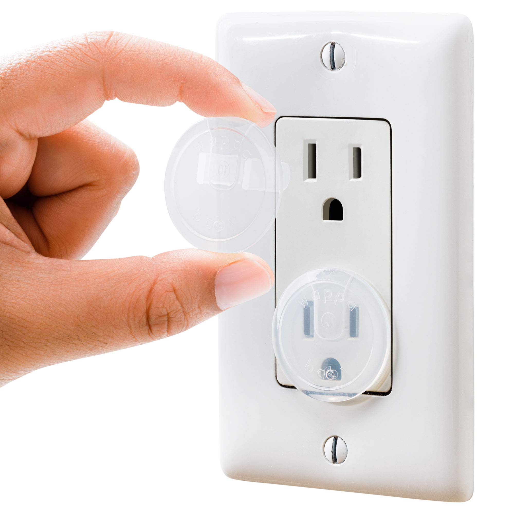 Clear Outlet Covers (50 Pack) Value Pack – Baby Safety Outlet Plug Covers – Dura