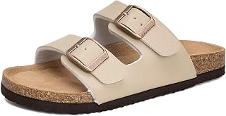 Torotto Sandali estivi per bambini e bambine, antiscivolo, in sughero glitterato, con cinghie regolabili, per interni ed esterni