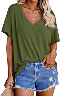 Tankaneo Women's Oversized Short Sleeve Loose Fit T-Shirt
