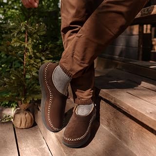 Zizor Men's Moccasin House Shoes Slippers Indoor Outdoor