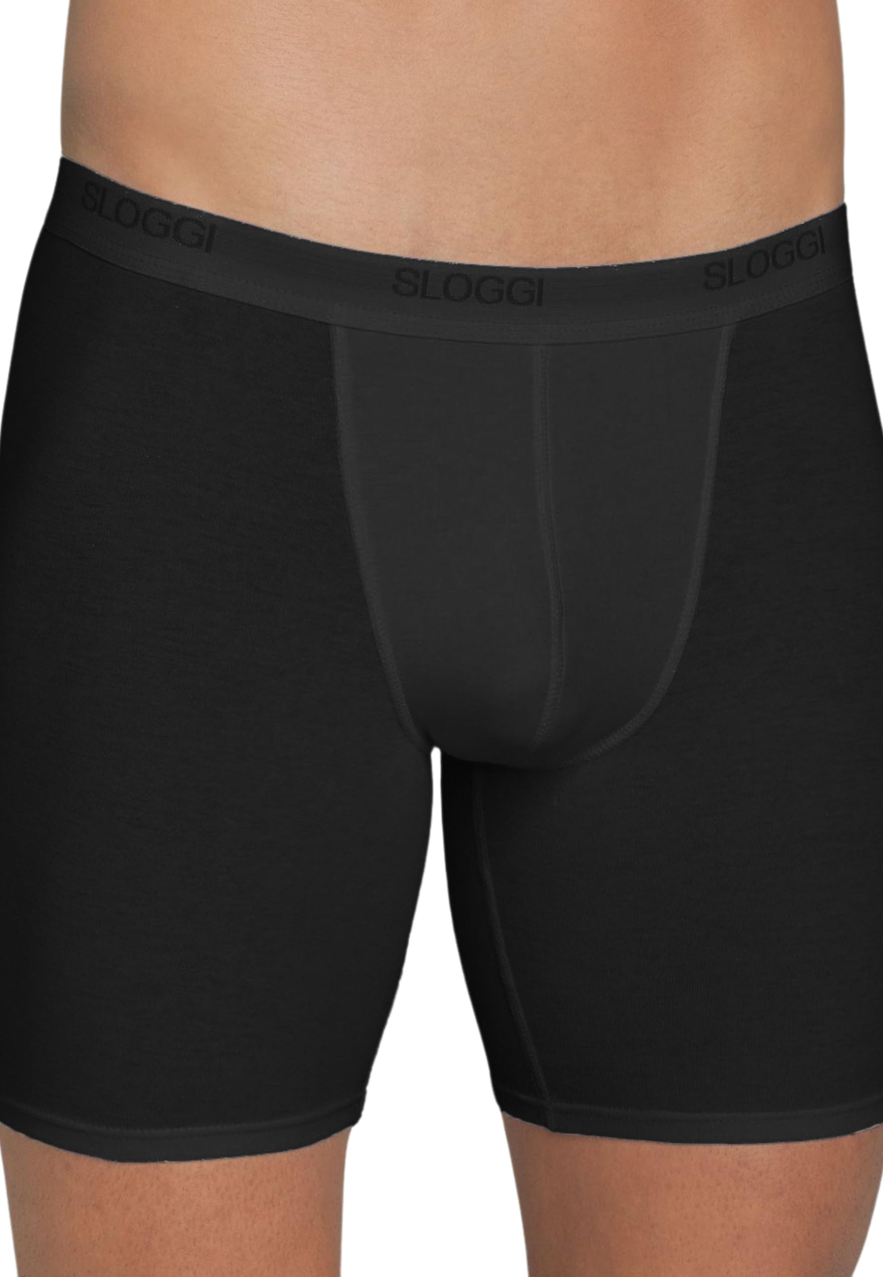 SLOGGI Mod Short Long Black Men's 96% Cotton 4% Lycra