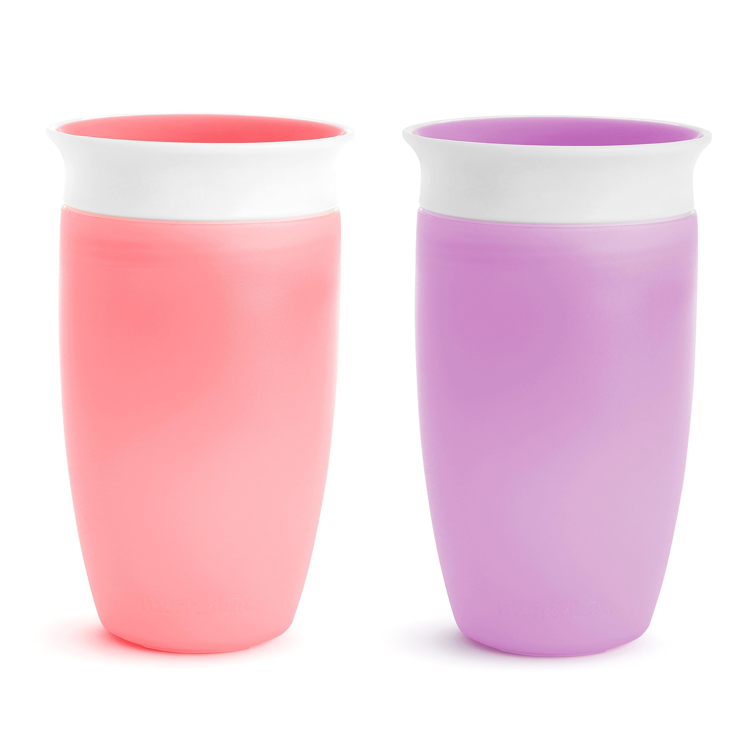 Munchkin Miracle 360 Spill-Proof Sippy Cups, 10 Oz, Pink/Purple, 2 Pack