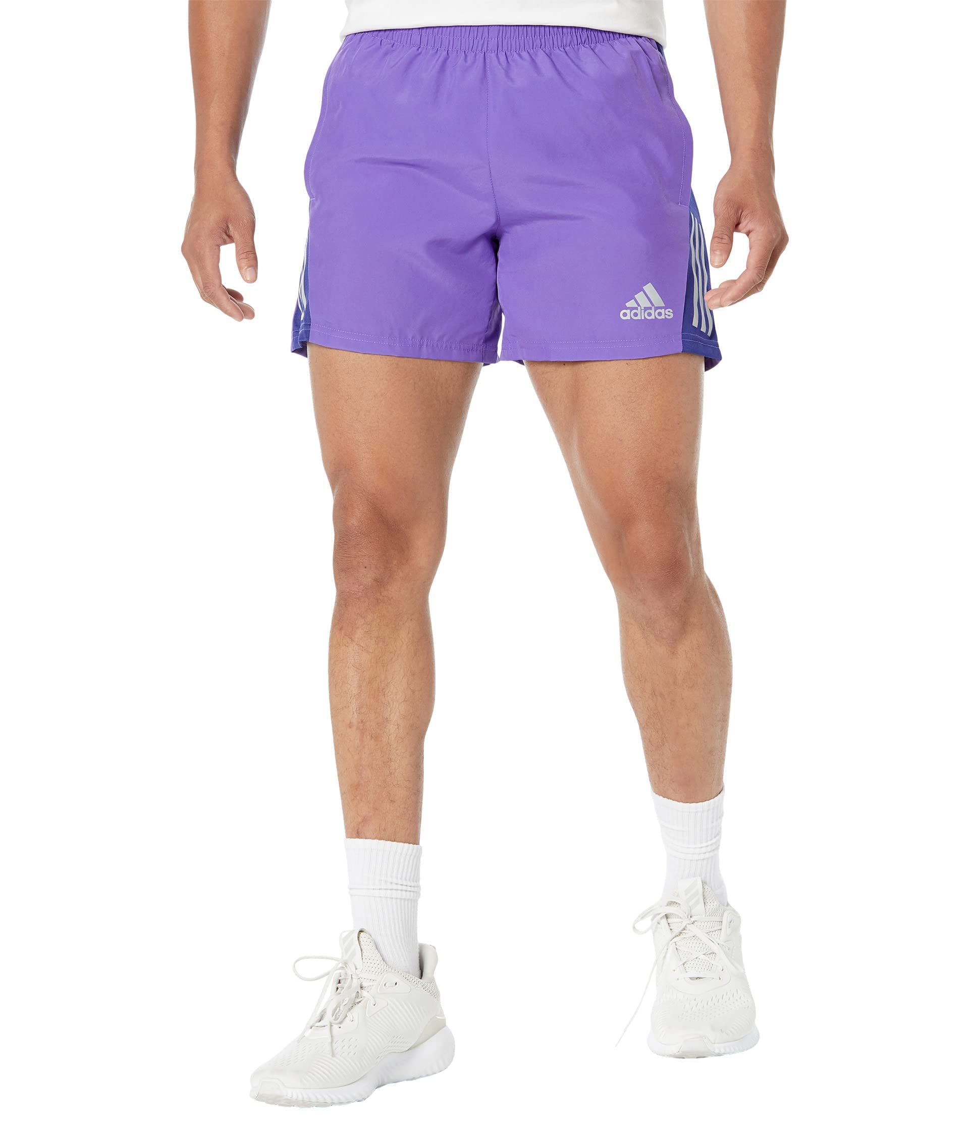 adidas Men's Own The Run Shorts, Purple Rush/Legacy Indigo/Reflective Silver, La