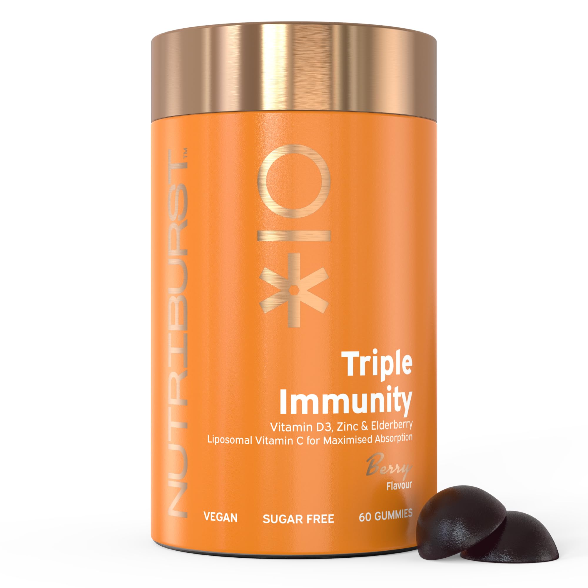 Nutriburst Triple Immunity • Wellbeing Support • Vegan & Sugar Free Gummies