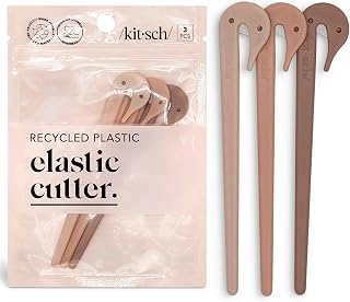 Kitsch Elastic Hair Tie Cutter Tool - Multicolor, 3pc Set | No Pull Hair Ties No Damage &amp; Easy Removal of Hair Rubber Bands, Hair Elastics, Toddler Hair Ties - Hair Braiding Tools