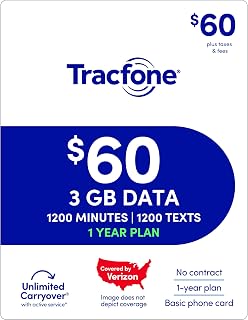Tracfone $60 Annual Smartphone Plan: 1500 Min/Text/1.5GB Data / 365 Days [Physical Card]