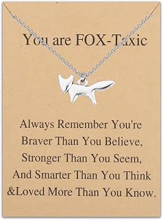 WUSUANED Fox Lover Gift Fox Inspirational Necklace Fox Birthday Gift Fox Jewelry For Graduation