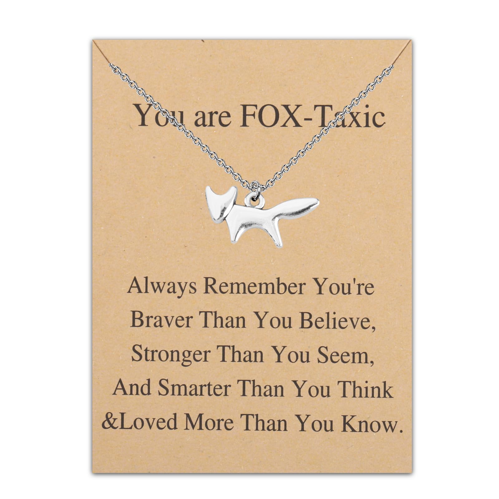 WUSUANED Fox Lover Gift Fox Inspirational Necklace Fox Birthday Gift Fox Jewelry