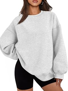 EFAN Womens Oversized Sweatshirts Crewneck Casual Lounge Fall Outfits 2026 | Fleece lined, comfort stretch fabric, basic loose hoodie, maternity, workout, lounge wear, winter, airport fashion clothes