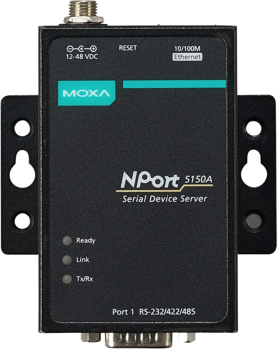 Moxa NPort 5150A - 1 Port RS-232/422/485 Serial Device Server, 0 to 60°C Operati