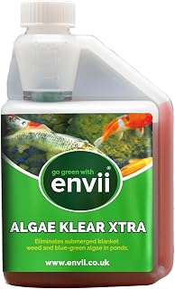 envii Algae Klear Xtra, Blanket Weed Treatment for Ponds, Removes Blanket weed & String Algae Working All Year Round, Safe for all Fish & Plants – 500ml Treats 10,000 litres
