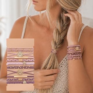 10 Pcs Bohemian Hair Tie Set Multi Pack Vintage Style Elastic Hair Accessories Fashion Ponytail Holder Band Daily Styling