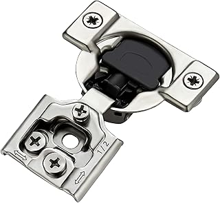 Soft Close Hinges for Kitchen Cabinet Hinges, 1/2 Inch Overlay, 60 Pack | 30 Pairs, self Closing Motion, Concealed Cabinet Fit, Stainless Steel, Satin Nickel, Hidden Hinges, for Face Frame Door