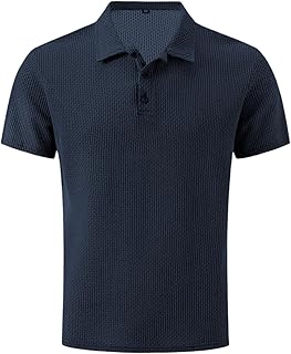 Breeze Capri Polo Shirts for Men- Ultra Comfortable Polo Shirt Textured Breathable Refreshing Silky Casual,Beer Belly